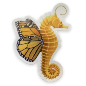 Seahorse with butterfly wings sticker