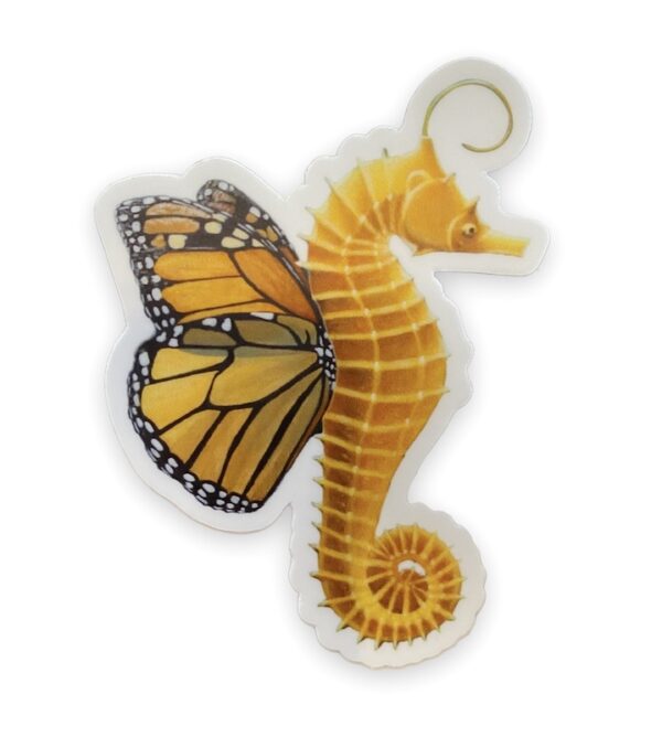 Seahorse with butterfly wings sticker