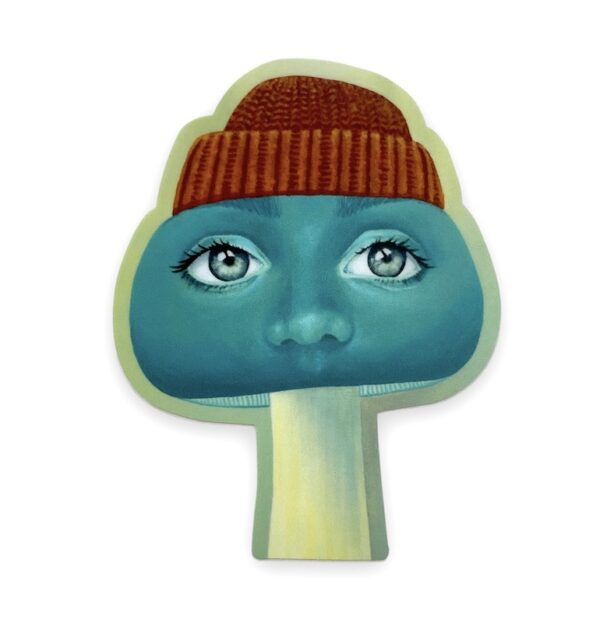 mushroom wearing toque sticker