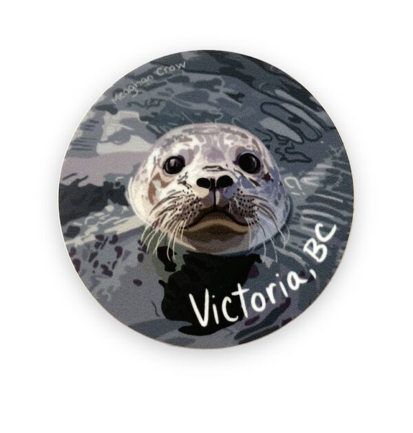 Harbour seal circle sticker