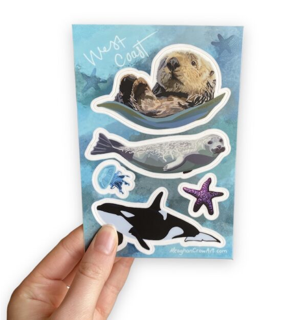 West Coast Waters Vinyl Sticker Sheet - Image 2