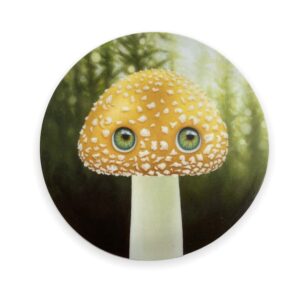 yellow mushroom sticker with eyes