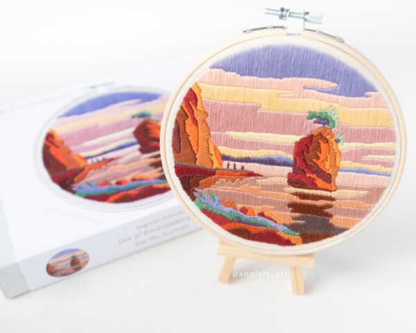 Pacific Sunset DIY 6" Embroidery Kit by Anna Angiel Interiors