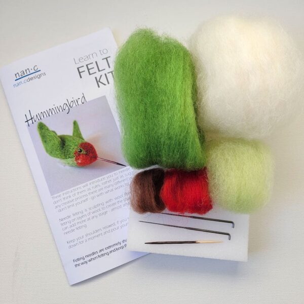 Hummingbird Needle Felting Kit by Nan.C Designs - Image 2