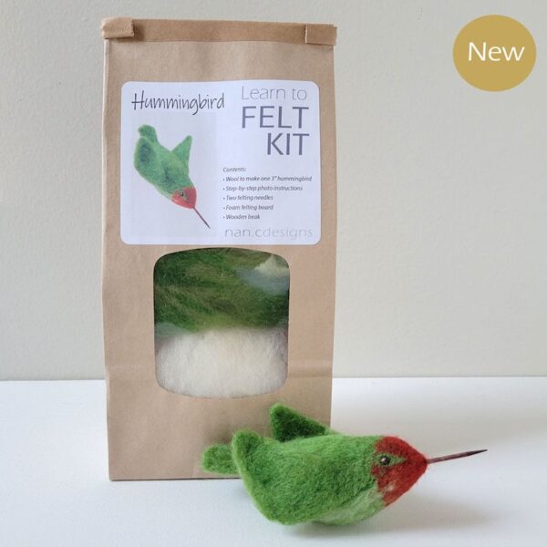 Hummingbird Needle Felting Kit by Nan.C Designs