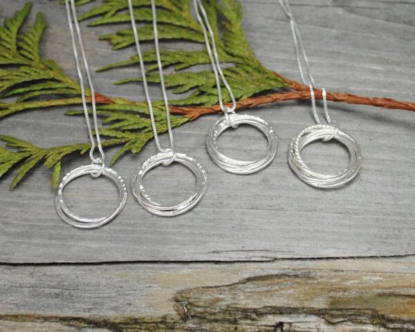 Sterling Silver Family Circle Necklace by Elements Gallery - Image 2