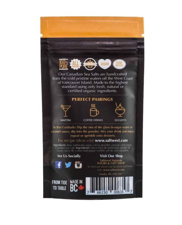 Saltwest Naturals Salted Caramel Chocolate Sea Salt 50g - Image 2