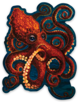 Photo of sticker of Octopus by Dietrich Madsen